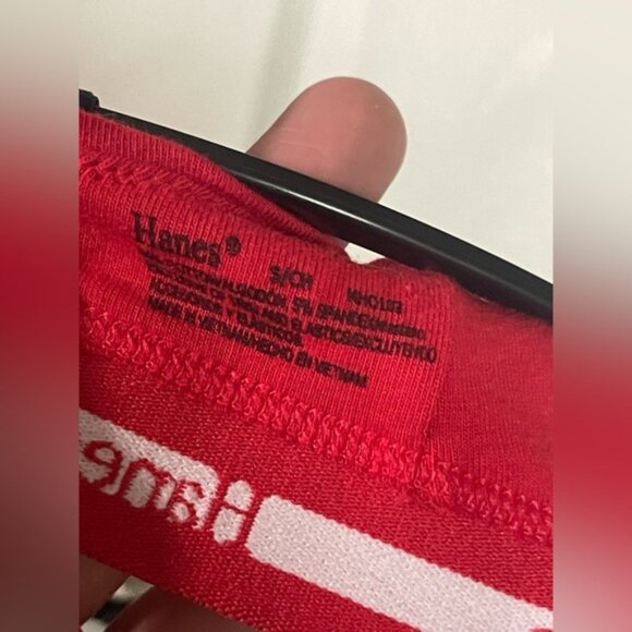 Hanes Originals Black and Red Triangle Cotton Bralette! NWT! Size Small! - Picture 6 of 7